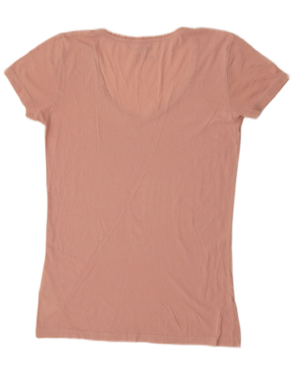 Calvin Klein Jeans T-shirt grafica da donna Top UK 18 XL Cotone rosa