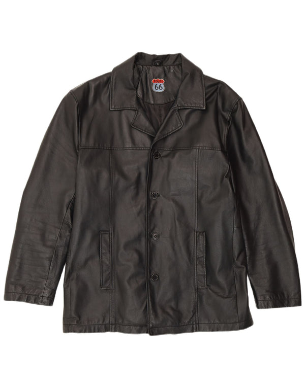 Giacca in pelle da uomo ROUTE 66 UK 42 XL Pelle nera