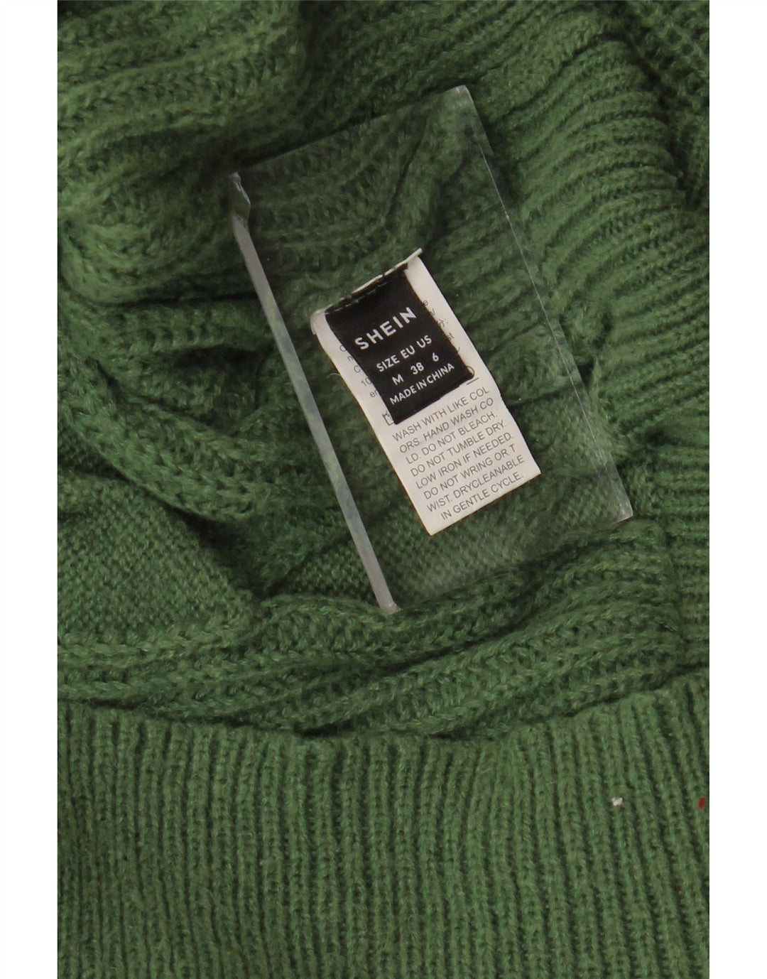 Maglione maglione oversize da donna SHEIN con collo alto UK 14 Verde medio