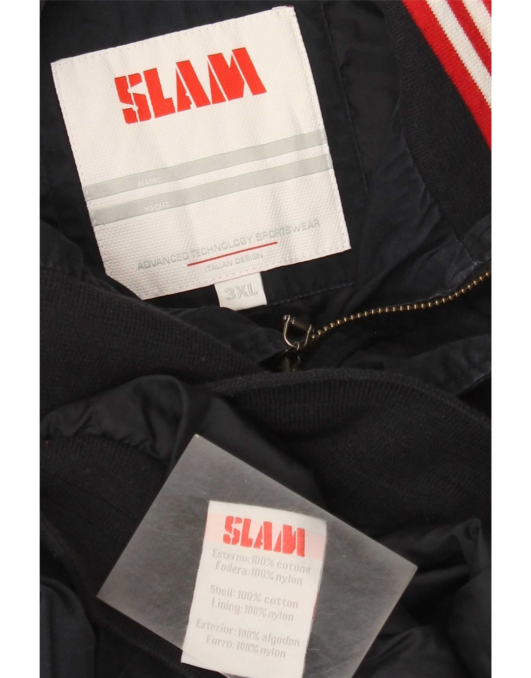 Giubbotto bomber da uomo Slam UK 46 3XL Cotone blu navy