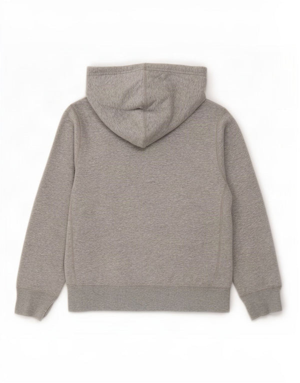 Felpa con cappuccio e zip Nike per ragazzi, 8-9 anni, piccola, in cotone grigio