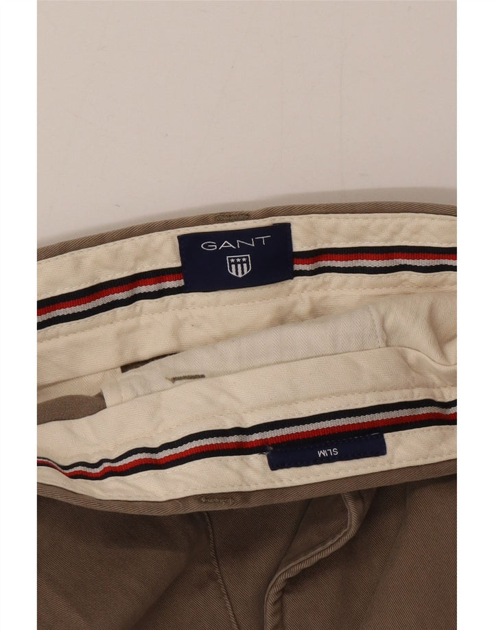 Pantaloni chino slim da uomo Gant W40 L32 kaki