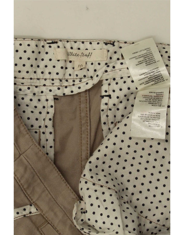White Stuff Womens Chino Shorts UK 10 Small W30  Beige Spotted Cotton