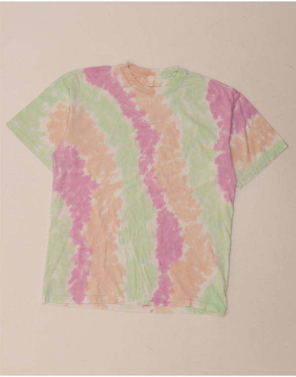 T-shirt da uomo NIKE Top piccola in cotone tie-dye multicolore