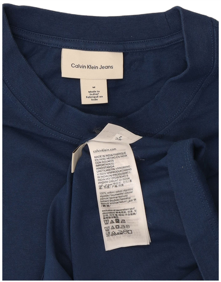 T-shirt da uomo Calvin Klein Jeans Top in cotone blu navy medio