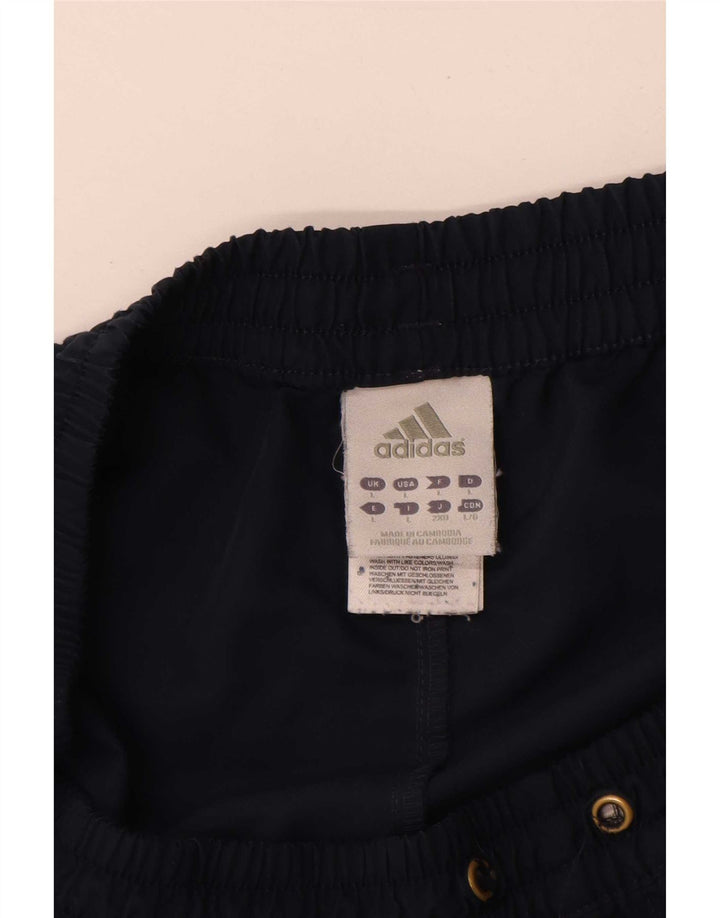 Pantaloni da tuta grafica da uomo Adidas Large in poliestere blu navy