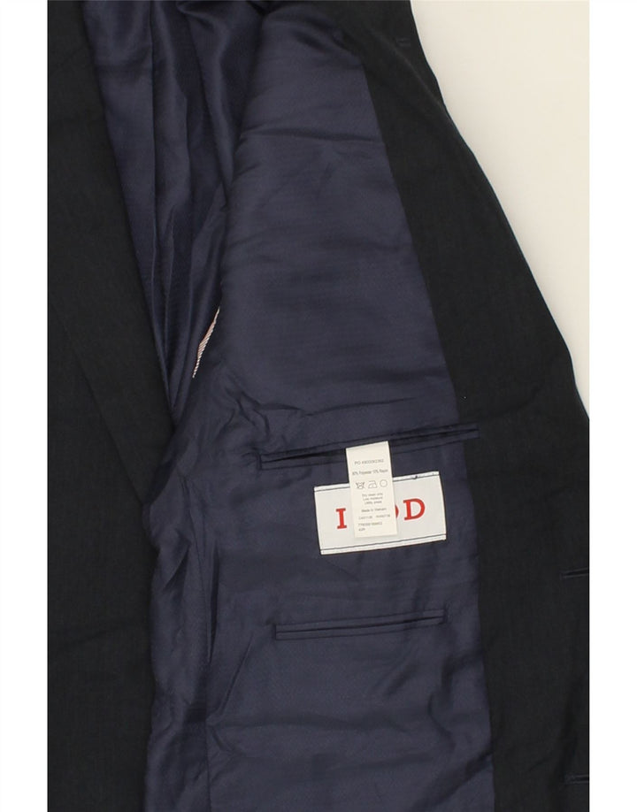IZOD Mens 2 Button Blazer Jacket UK 42 XL Navy Blue Polyester Vintage Izod and Second-Hand Izod from Messina Hembry 