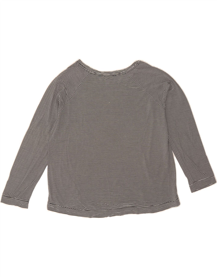 PAUL & SHARK Womens Top Long Sleeve UK 14 Large Black Striped Vintage Paul & Shark and Second-Hand Paul & Shark from Messina Hembry 