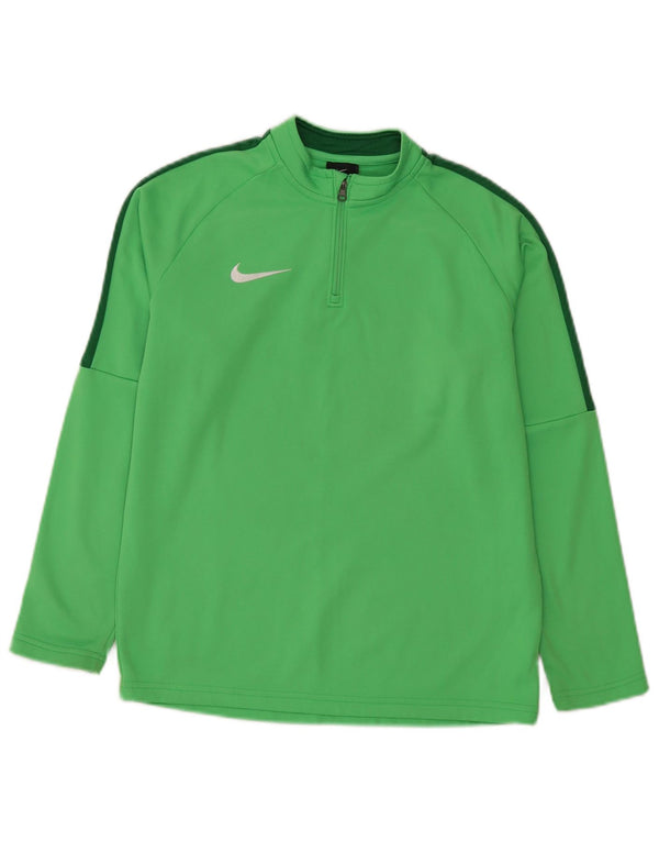 Top della tuta pullover Nike da ragazzo Dri Fit 12-13 anni Large Verde