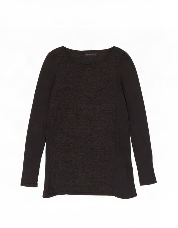 Maglione maglione con scollo a barca da donna Marks & Spencer UK 8 piccolo acrilico grigio
