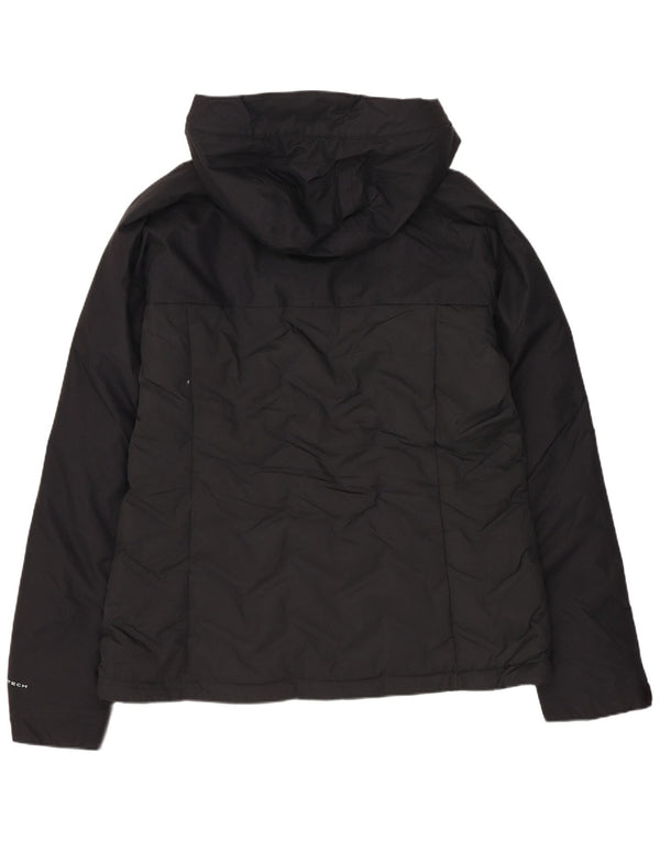Giacca imbottita con cappuccio Columbia Omni-Tech da donna UK 14 grande nylon nero