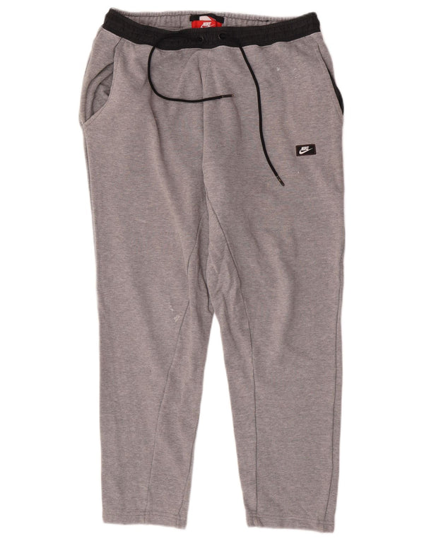 Pantaloni da tuta da uomo Nike Large in cotone color block grigio