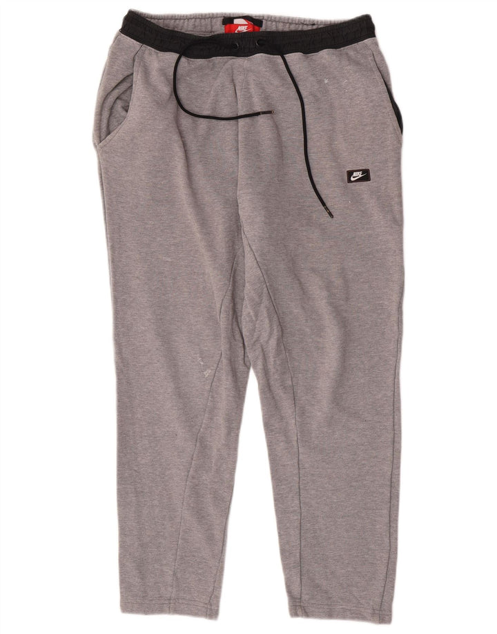 Pantaloni da tuta da uomo Nike Large in cotone color block grigio