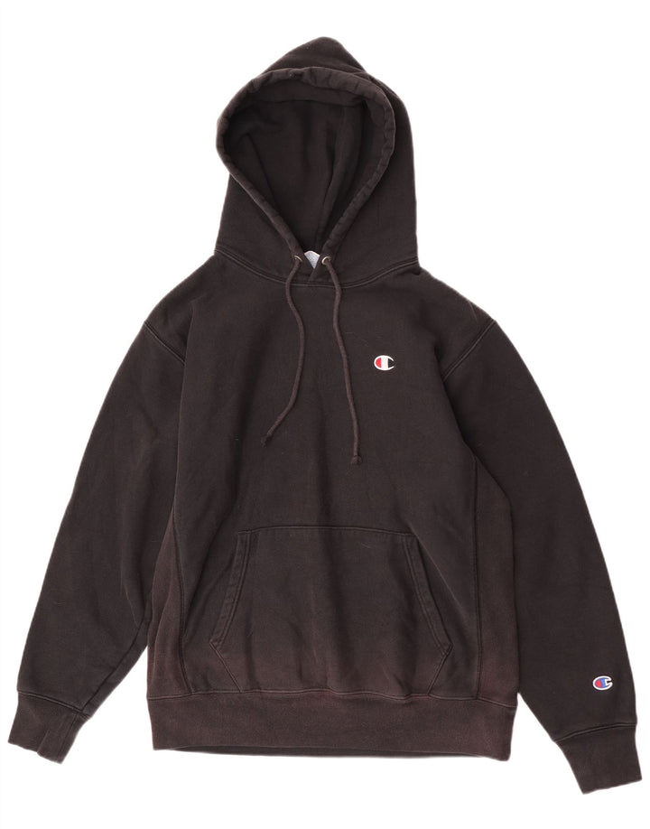 Felpa con cappuccio Champion Reverse Weave da uomo, grande, in cotone nero