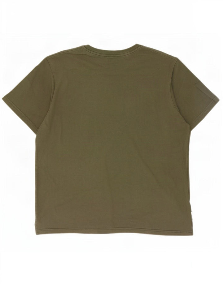 PEPE Jeans T-shirt regolare da uomo Top grande in cotone kaki