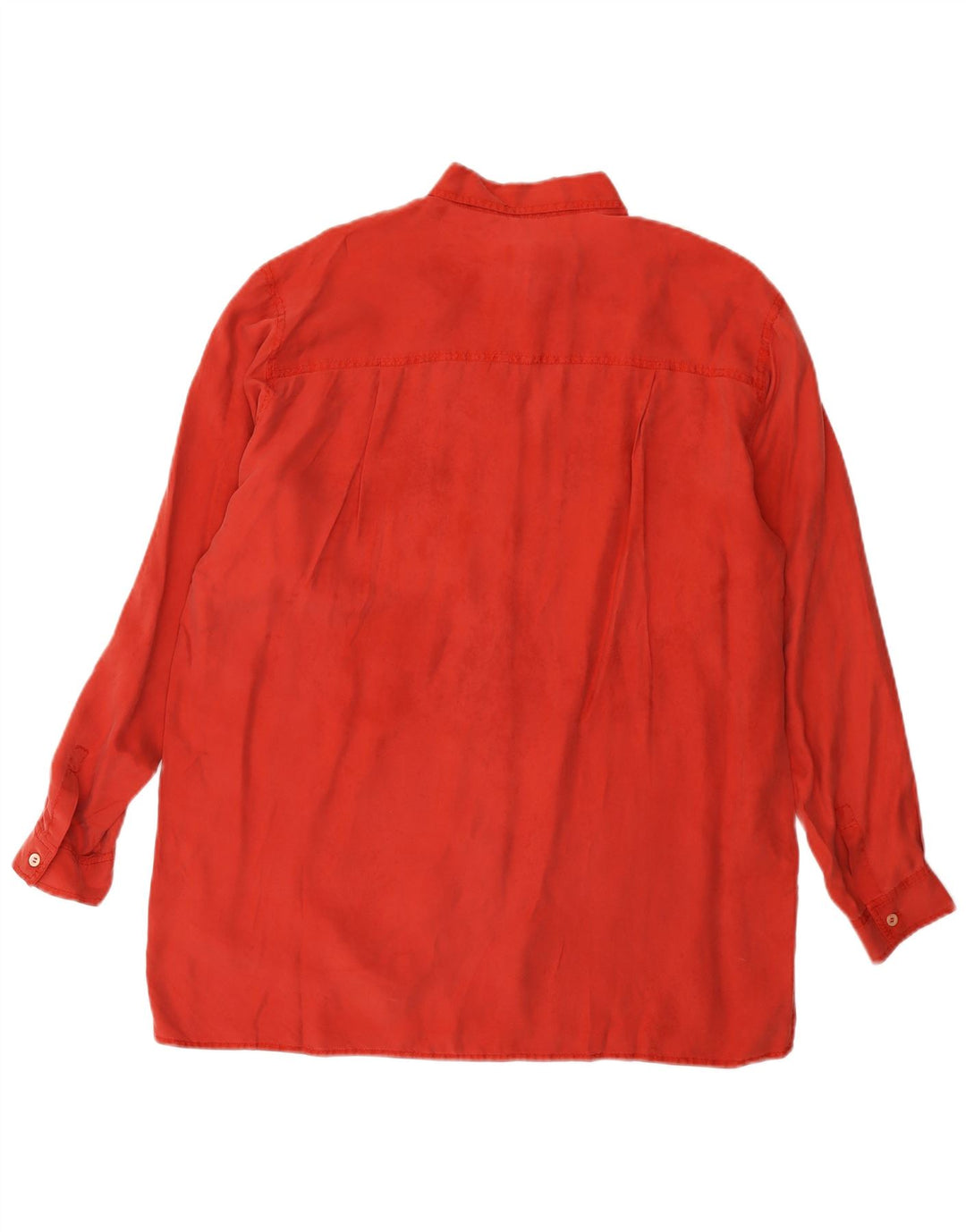 Penny Black Camicia da donna Camicetta UK 16 Grande Seta rossa