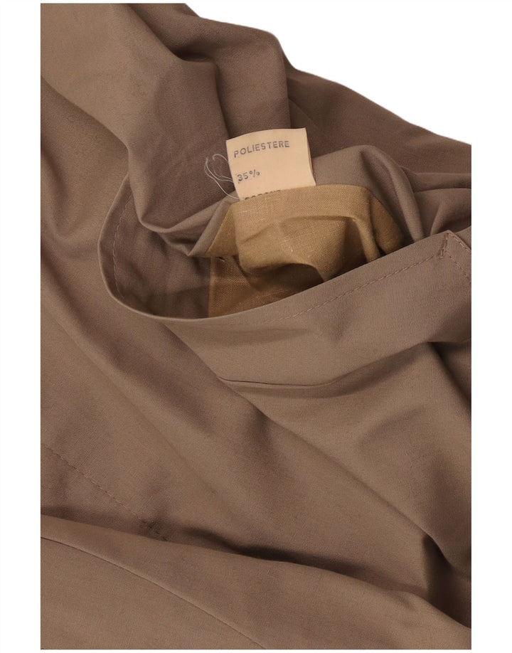 Soprabito reversibile da uomo vintage UK 40 grande poliestere a quadri beige