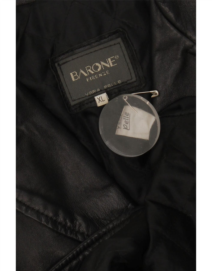 Cappotto in pelle da donna Barone UK 18 XL Pelle nera