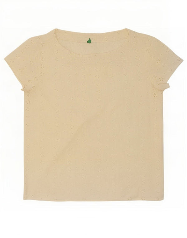 Camicetta da donna Benetton Top UK 10 Small Cotone bianco sporco