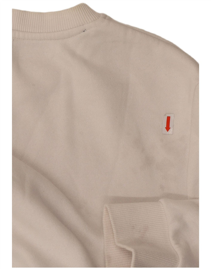 TOMMY HILFIGER Abito maglione grafico da donna UK 16 Large White Colourblock