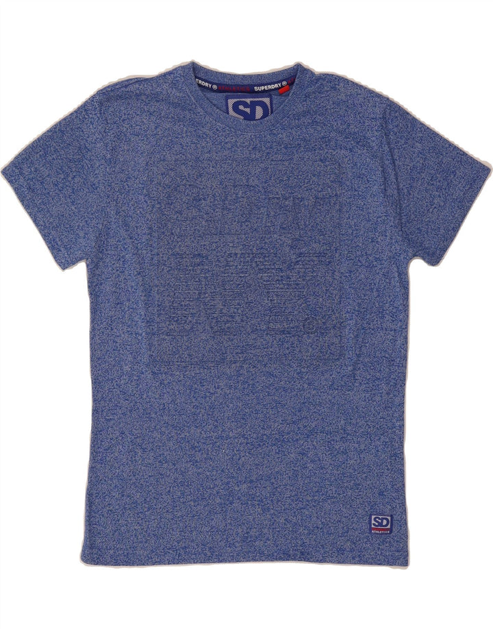 SUPERDRY Mens Graphic T-Shirt Top Medium Blue Cotton Vintage Superdry and Second-Hand Superdry from Messina Hembry 