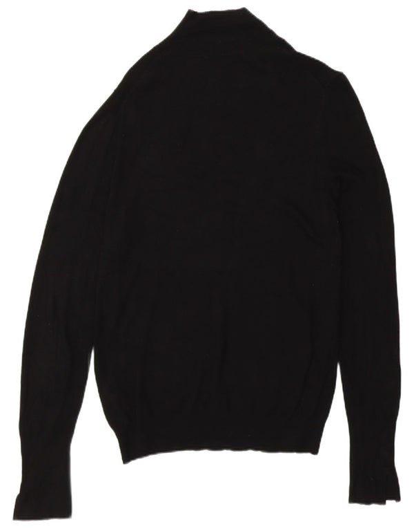 Maglione maglione collo alto da donna Zara UK 14 viscosa nera media