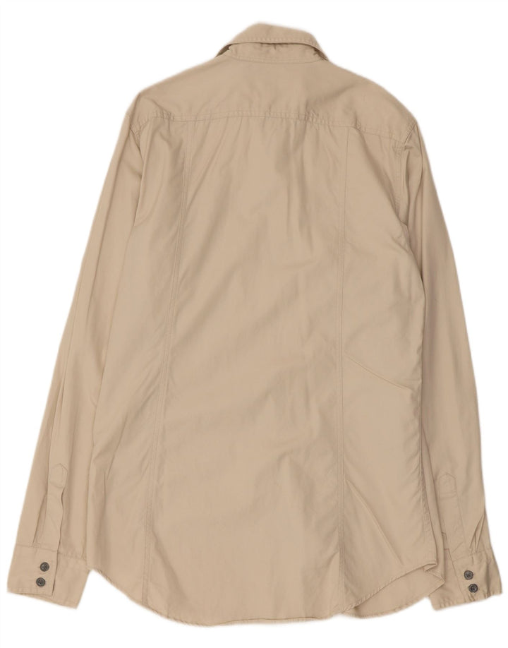 CALVIN KLEIN JEANS Camicia Uomo Large Beige Cotone