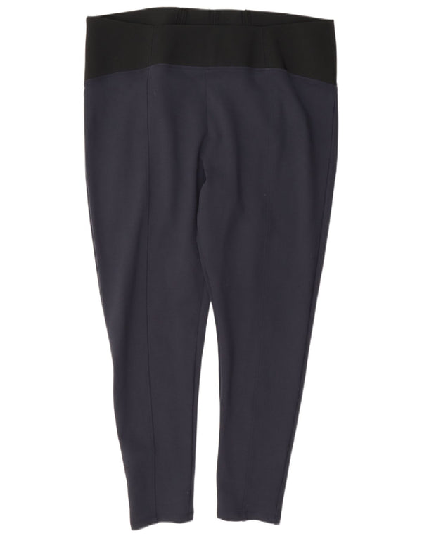 Leggings a vita alta da donna Marks & Spencer UK 20 2XL viscosa blu navy