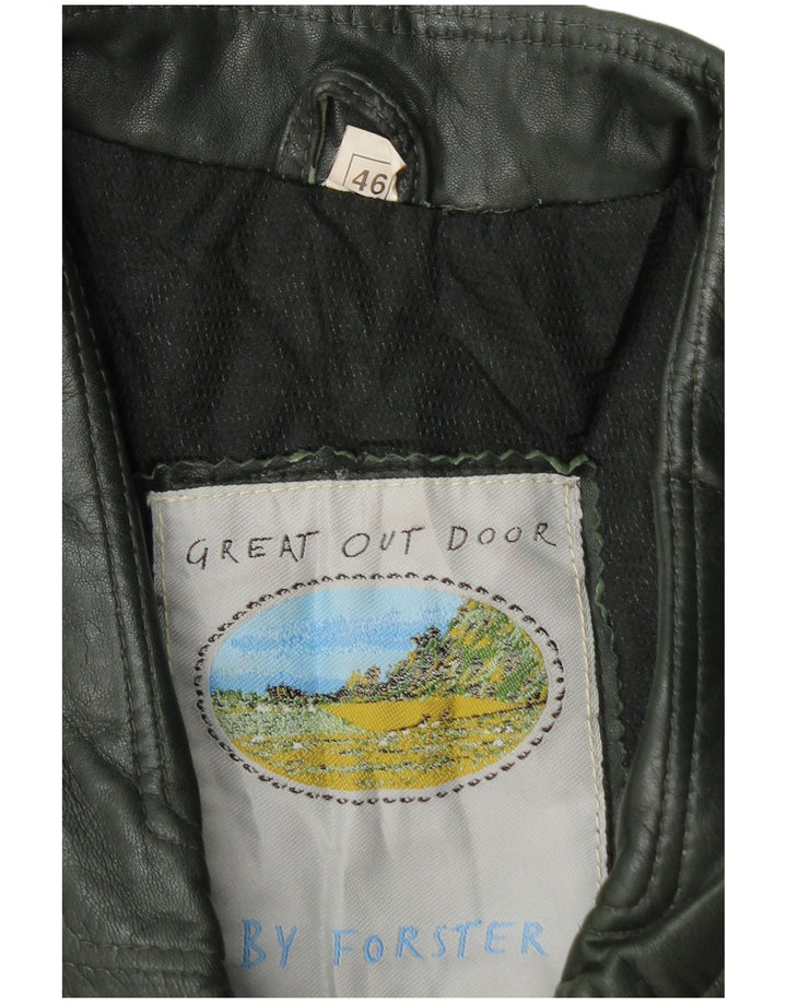 VINTAGE Womens Overcoat IT 46 Large Green