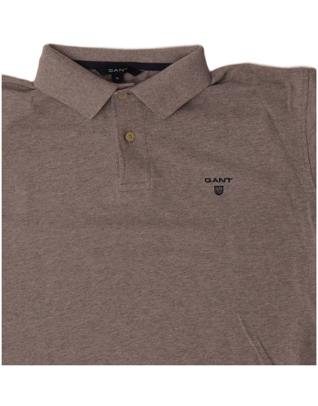 Polo da uomo Gant in cotone grigio medio