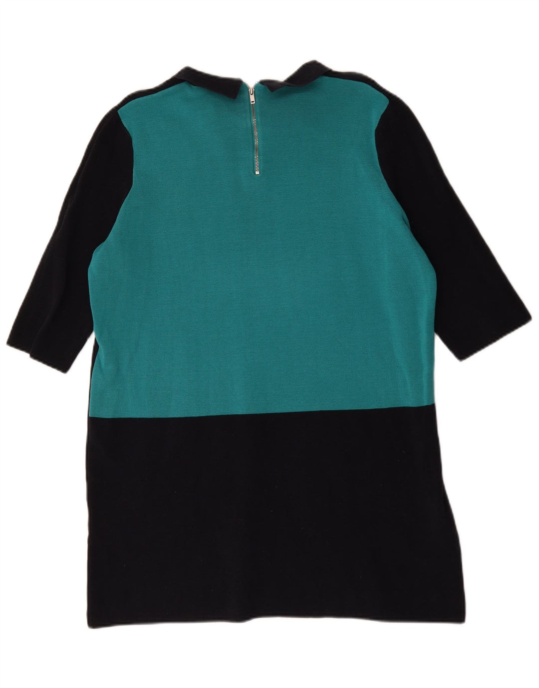 Abito a trapezio da donna Cos UK 16 grande cotone color block nero