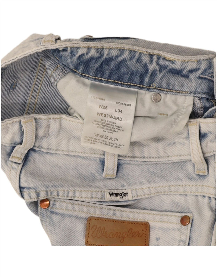 WRANGLER Womens Bootcut Jeans W25 L31 Blue Cotton