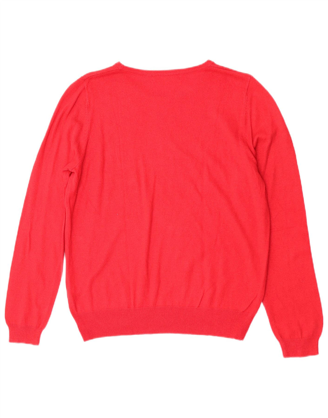 Maglione maglione girocollo con grafica da donna Marks & Spencer UK 14 rosso medio