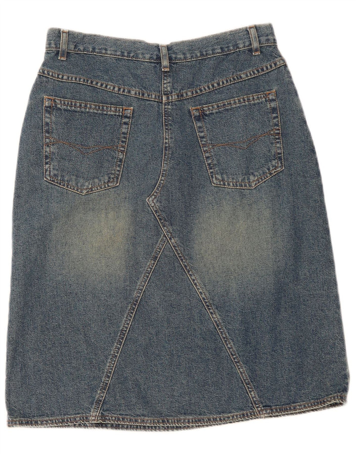 Gonna in denim da donna Marks & Spencer UK 14 media W30 cotone blu
