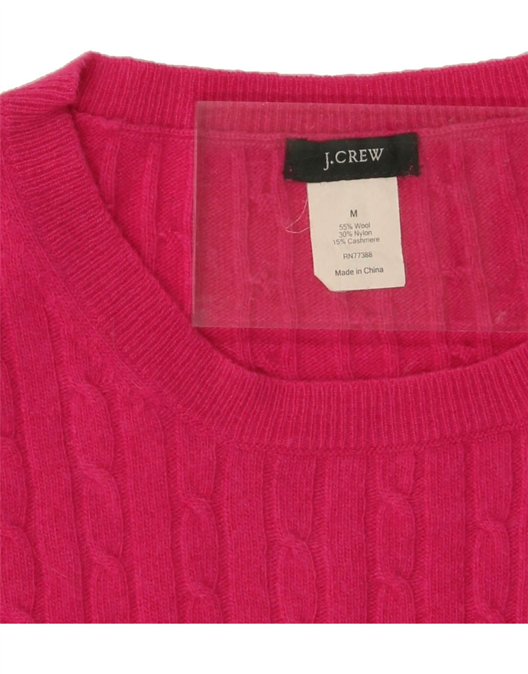 J. CREW Womens Boat Neck Jumper Sweater UK 12 Medium Pink Wool Vintage J. Crew and Second-Hand J. Crew from Messina Hembry 