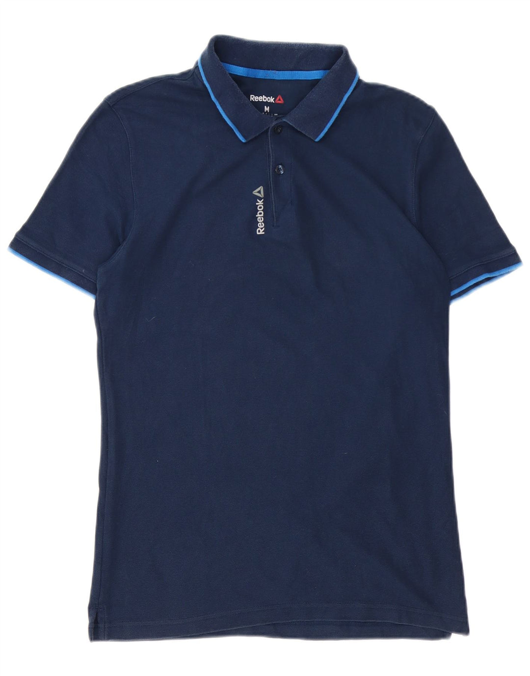Polo REEBOK da uomo in cotone blu navy medio