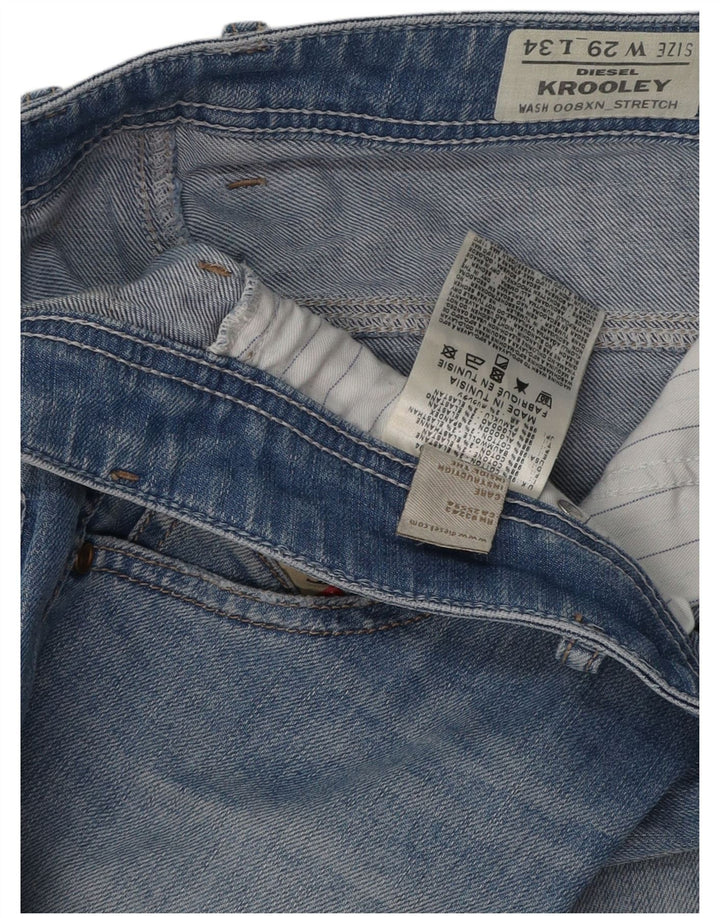 DIESEL Jeans dritti Krooley da uomo W29 L34 cotone blu