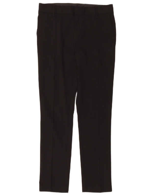Pantaloni da abito slim Marks & Spencer da bambino 12-13 anni W32 L27 poliestere nero