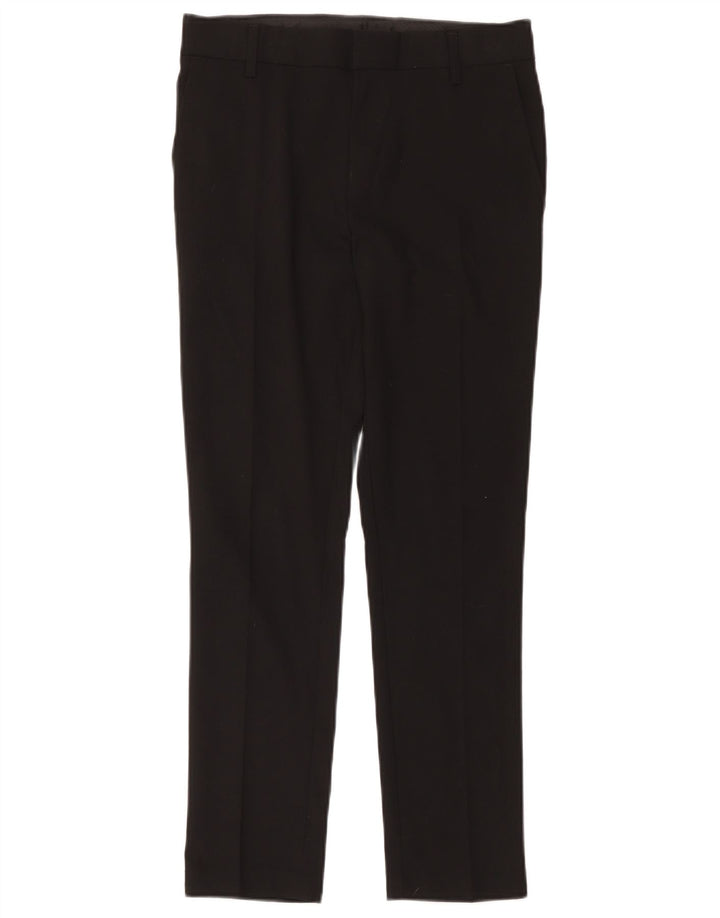 Pantaloni da abito slim Marks & Spencer da bambino 12-13 anni W32 L27 poliestere nero