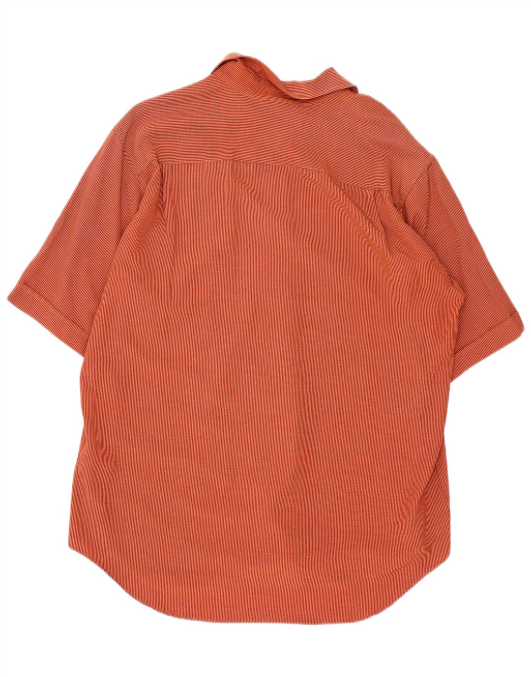 Camicia vintage da uomo a maniche corte a quadretti arancione medio
