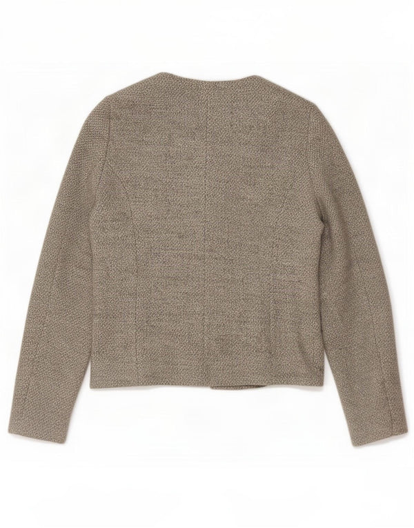 Giacca blazer da donna Benetton UK 10 piccola in cotone grigio