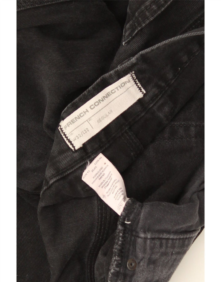Jeans dritti vestibilità regolare da uomo French Connection W32 L32 cotone nero