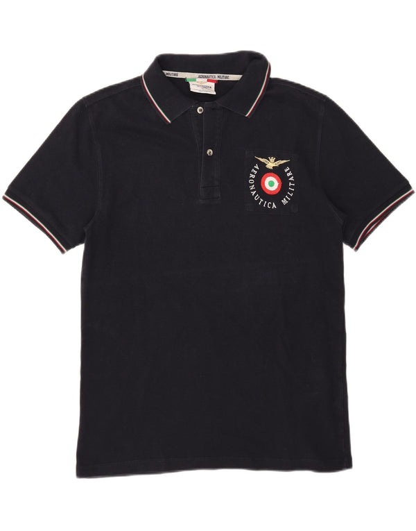 Polo Uomo Aeronautica Militare Media Cotone Blu Navy