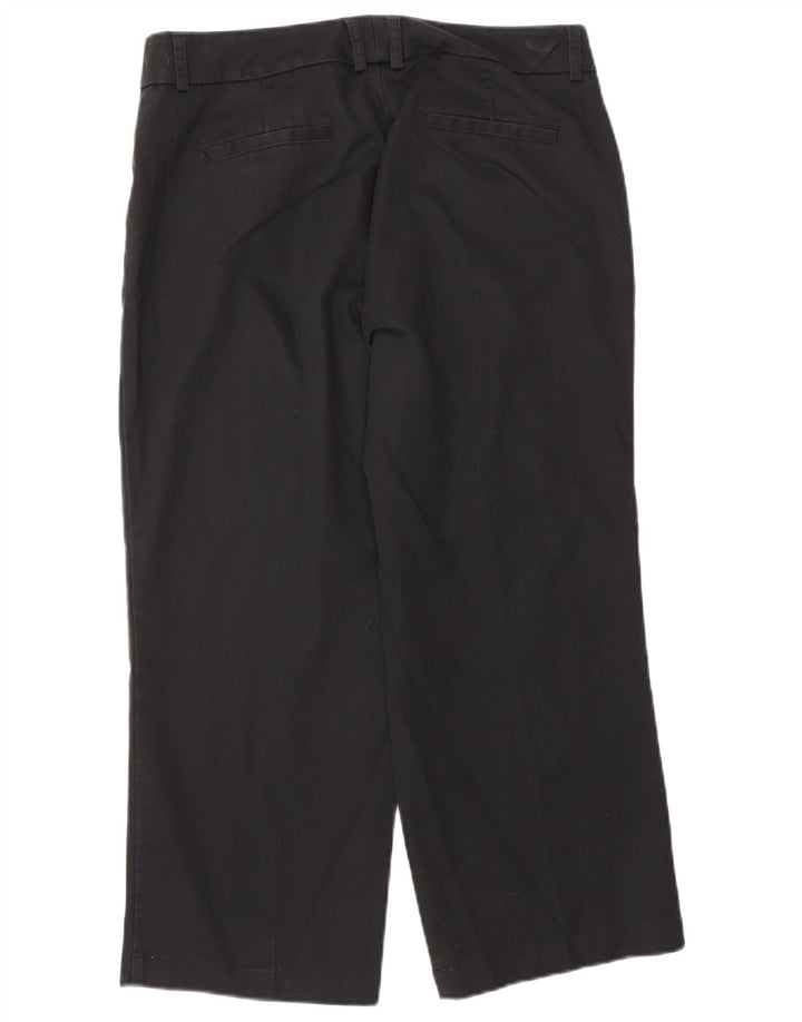 DOCKERS Pantaloni Capri Ideal Fit da donna US 8 Medium W30 L22 Neri