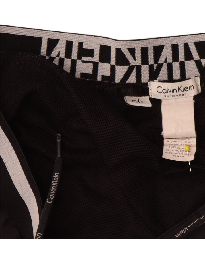 Pantaloncini da bagno grafici da uomo Calvin Klein grandi in poliestere nero
