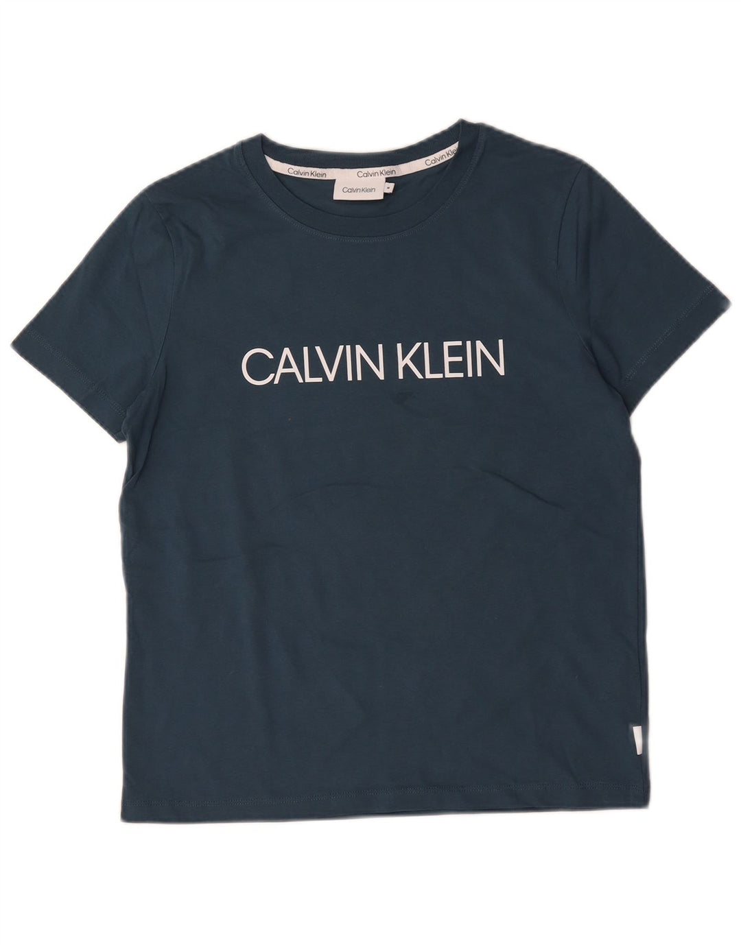 T-shirt grafica da uomo Calvin Klein Top in cotone blu navy medio