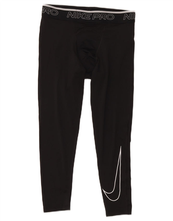 Leggings Nike Dri Fit Graphic Capri da uomo in poliestere nero medio