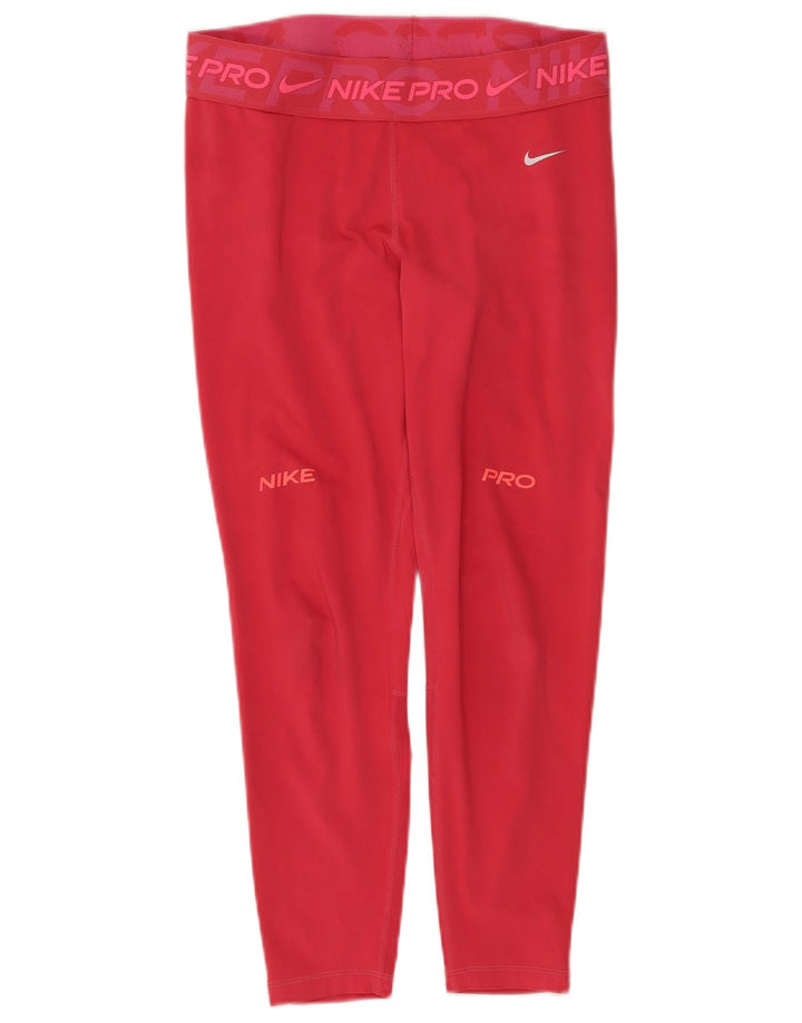 Leggings Nike Dri Fit Graphic Capri da donna UK 14 Large Pink Poliestere