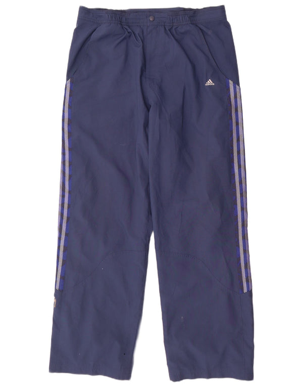 Pantaloni impermeabili da uomo Adidas Large in poliestere blu navy