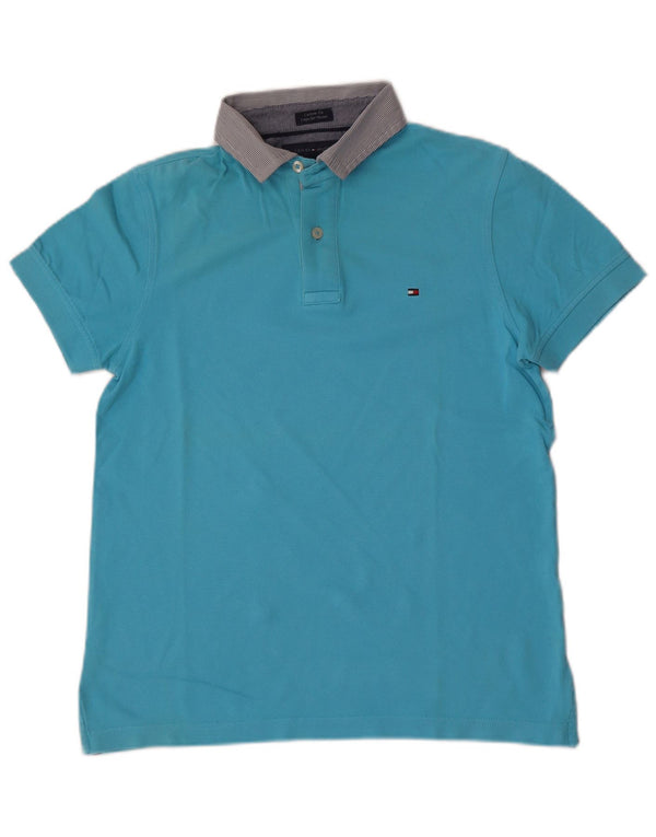 Polo da uomo su misura Tommy Hilfiger XS Blue Colourblock